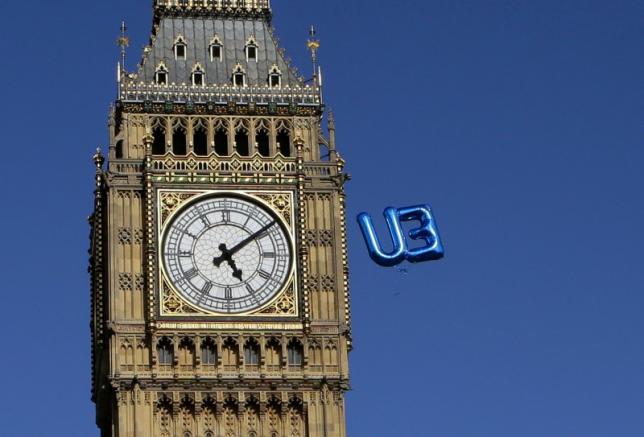 British government. A balloon floats towards the Big Ben clock tower in Parliament Square during a 'March for Europe' demonstration against Britain's decision to leave the European Union, in central London, Britain, July 2, 2016. REUTERS/Kevin Coombs