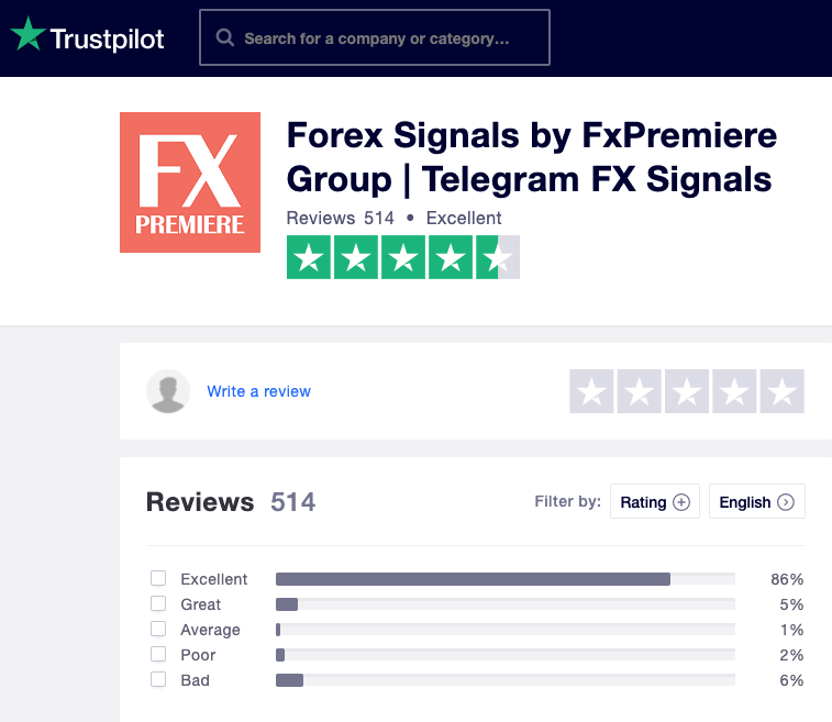 ForexSignals TrustPilot