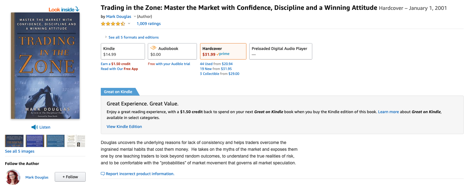 Trading in the Zone by Mark Douglas