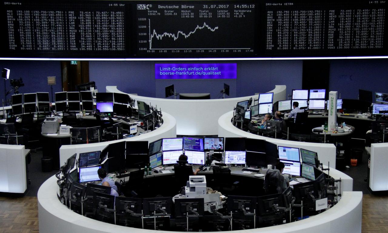 World stocks slip as tech shares crumble after Dow breaks 22,000